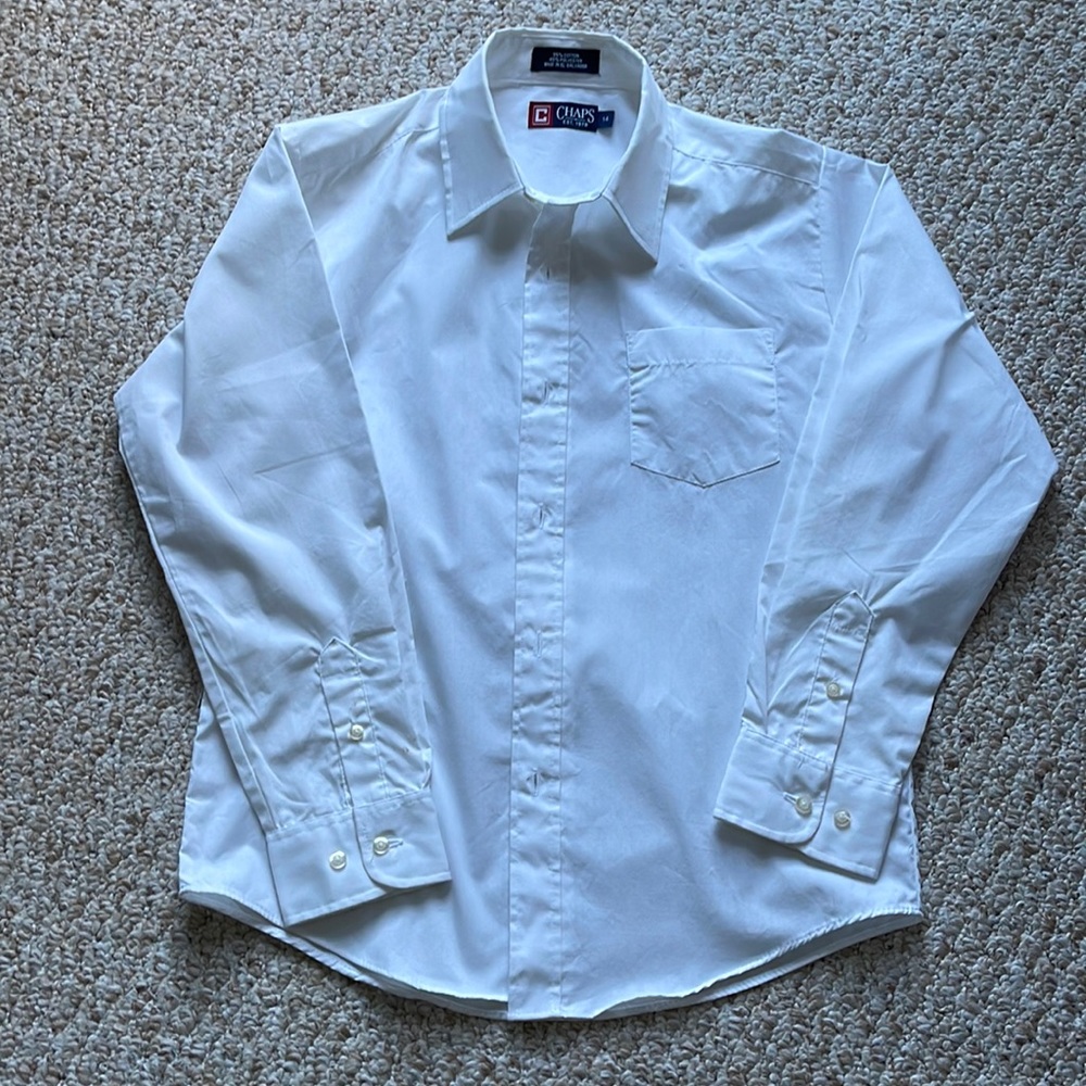 Chaps Boys White Dress Shirt